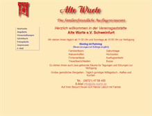 Tablet Screenshot of gaststaette.alte-warte.de